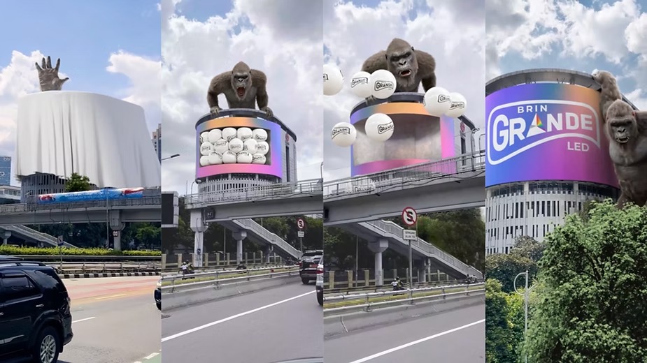 King Kong Goes Wild on BRIN Grande LED in Gatot Subroto, Capturing Drivers' Attention! 1 WhatsApp Image 2025 09 24 at 15.04.05